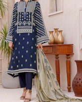 Daman By VS Textile Printed Cambric Unstitched 3 Piece Suit - 06