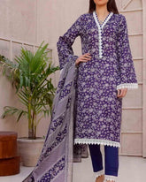 Daman By VS Textile Printed Cambric Unstitched 3 Piece Suit - 01