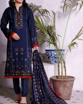 Daman By VS Textile Printed Cambric Unstitched 3 Piece Suit - 05