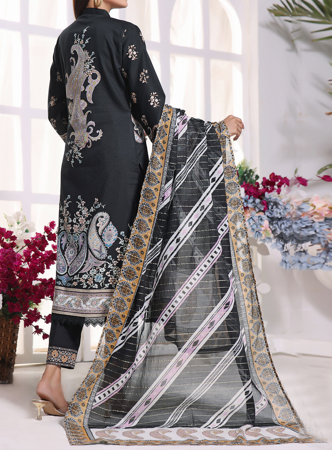 VS Anmol Printed Cottel Unstitched 3 Piece Suit - 244 VS Anmol Printed Cottel Unstitched 3 Piece Suit - 244