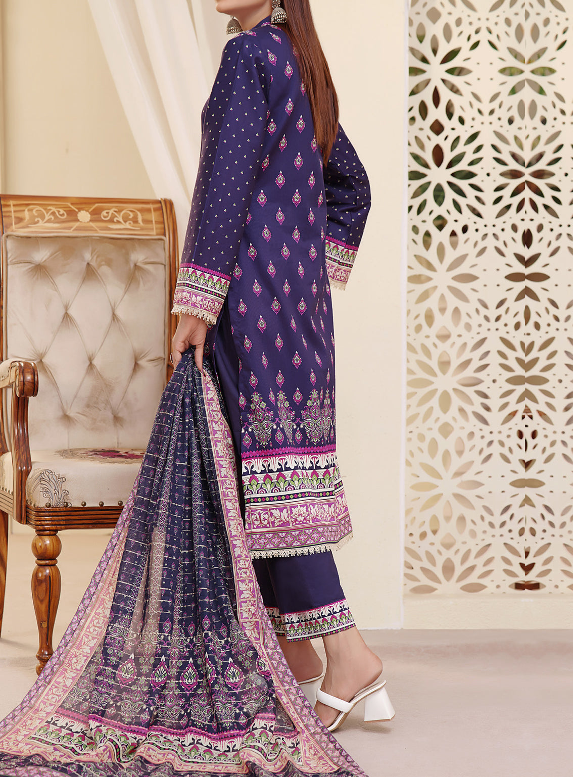 VS Anmol Printed Cottel Unstitched 3 Piece Suit - 245 VS Anmol Printed Cottel Unstitched 3 Piece Suit - 245