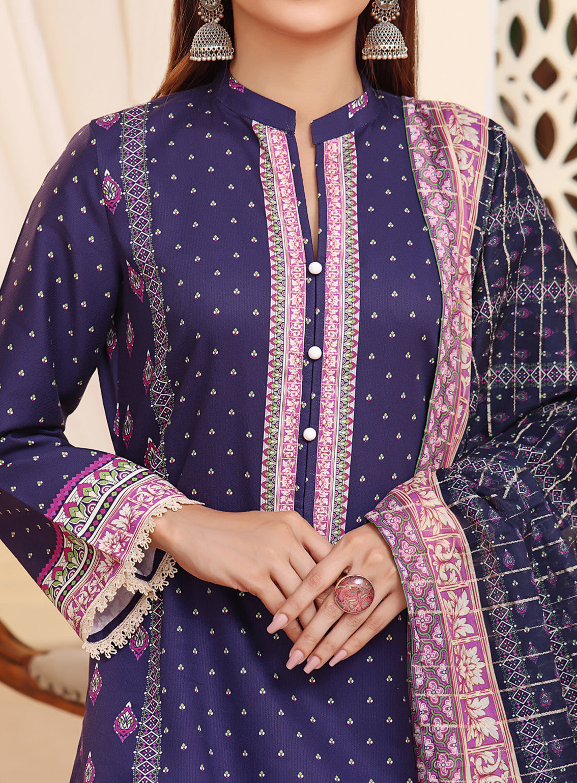 VS Anmol Printed Cottel Unstitched 3 Piece Suit - 245 VS Anmol Printed Cottel Unstitched 3 Piece Suit - 245