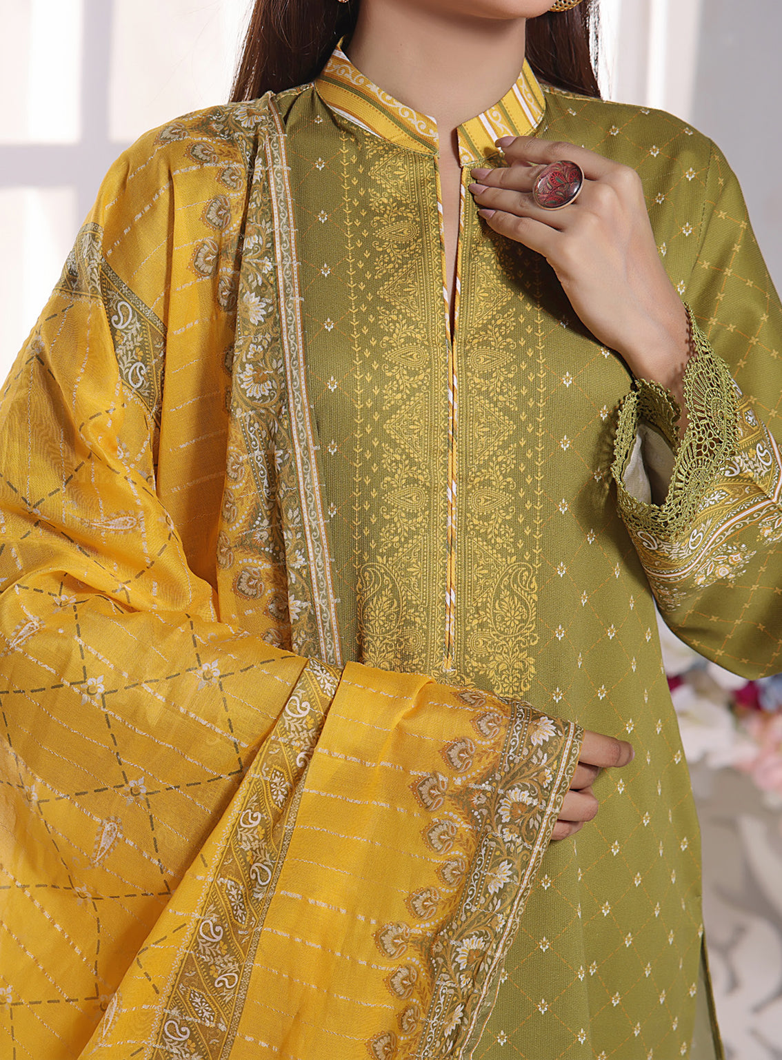 VS Anmol Printed Cottel Unstitched 3 Piece Suit - 246 VS Anmol Printed Cottel Unstitched 3 Piece Suit - 246