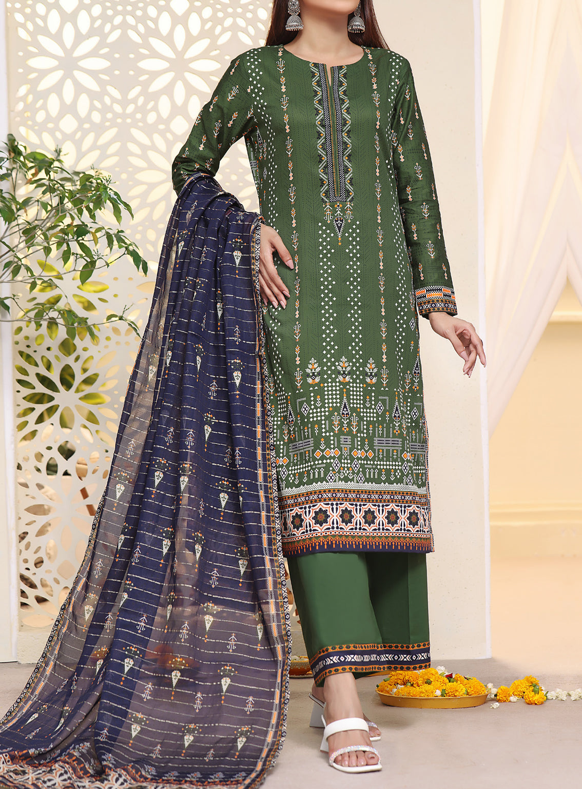 VS Anmol Printed Cottel Unstitched 3 Piece Suit - 248 VS Anmol Printed Cottel Unstitched 3 Piece Suit - 248