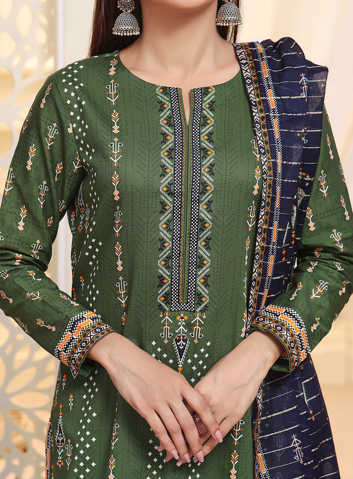 VS Anmol Printed Cottel Unstitched 3 Piece Suit - 248 VS Anmol Printed Cottel Unstitched 3 Piece Suit - 248