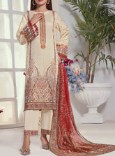 VS Anmol Printed Cottel Unstitched 3 Piece Suit - 249