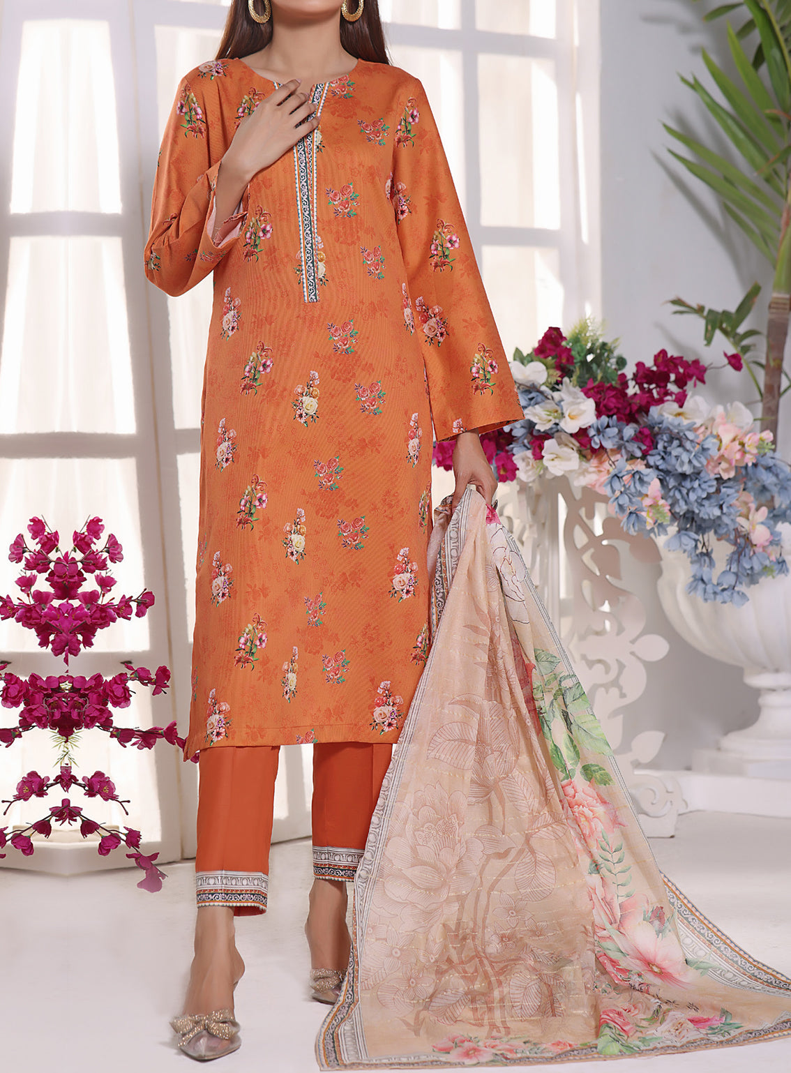 VS Anmol Printed Cottel Unstitched 3 Piece Suit - 251 VS Anmol Printed Cottel Unstitched 3 Piece Suit - 251