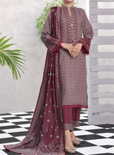 Ayesha Alishba By VS Textile Printed Marina Unstitched 3 Piece Suit - 21