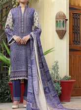 VS Textile Printed Shimmery Unstitched 3 Piece Suit - 11