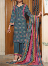 VS Textile Printed Shimmery Unstitched 3 Piece Suit - 16