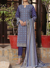 VS Textile Printed Shimmery Unstitched 3 Piece Suit - 20