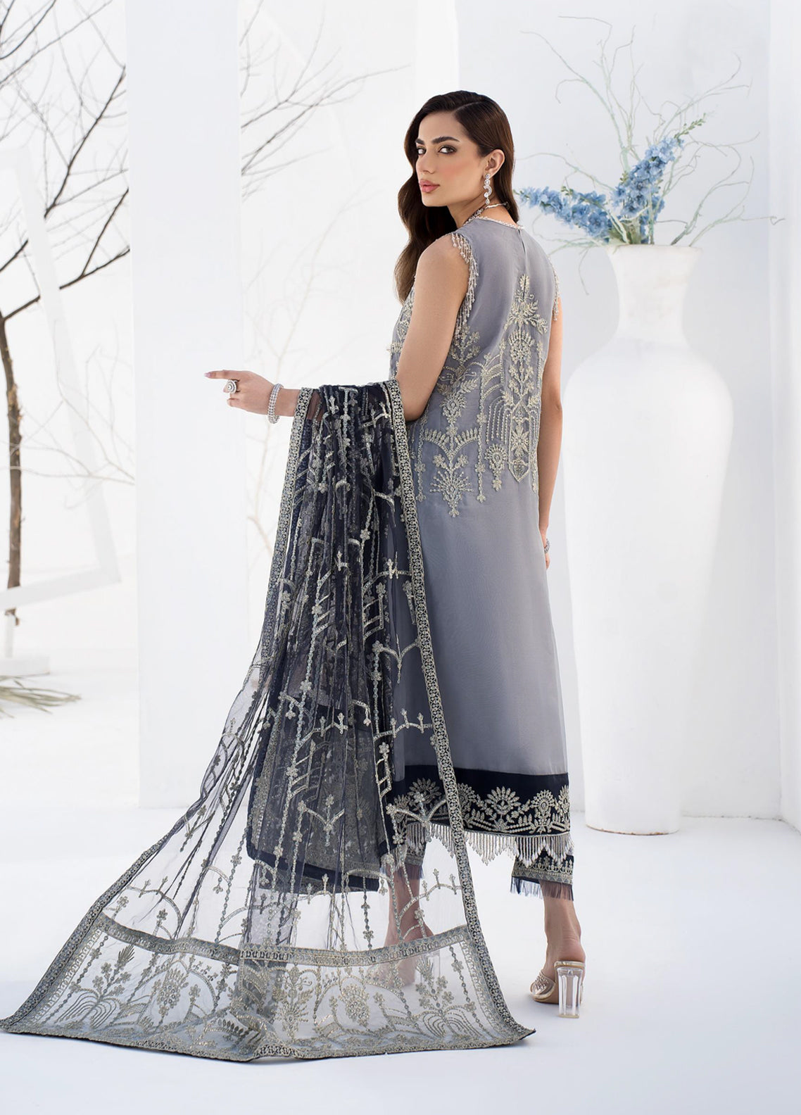 La Celeste By Zarif Embroidered Organza Unstitched 3 Piece Suit - 05 La Celeste By Zarif Embroidered Organza Unstitched 3 Piece Suit - 05