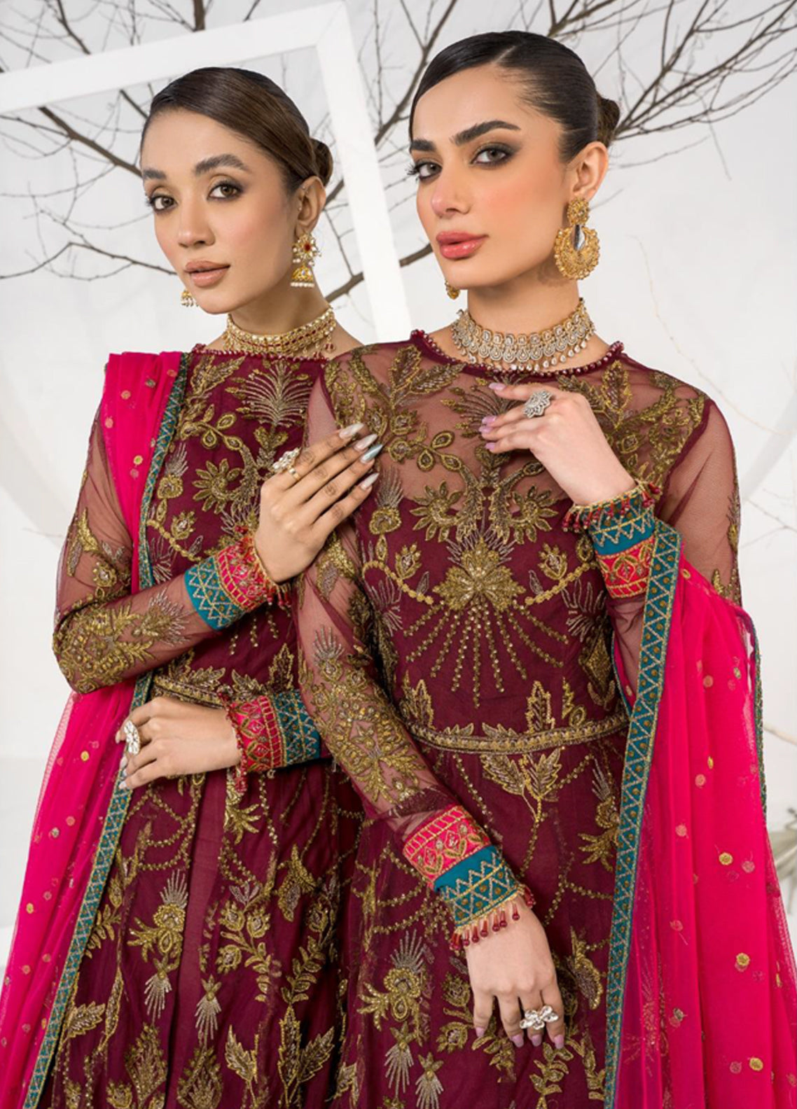 La Celeste By Zarif Embroidered Net Unstitched 3 Piece Suit - 04 La Celeste By Zarif Embroidered Net Unstitched 3 Piece Suit - 04
