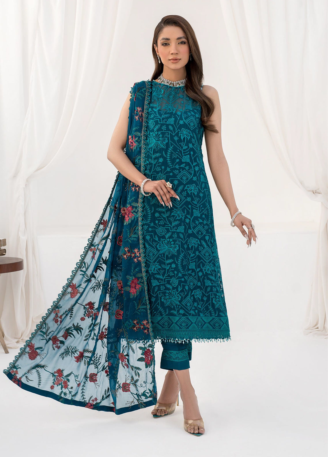 La Celeste By Zarif Embroidered Chiffon Unstitched 3 Piece Suit - 03 La Celeste By Zarif Embroidered Chiffon Unstitched 3 Piece Suit - 03