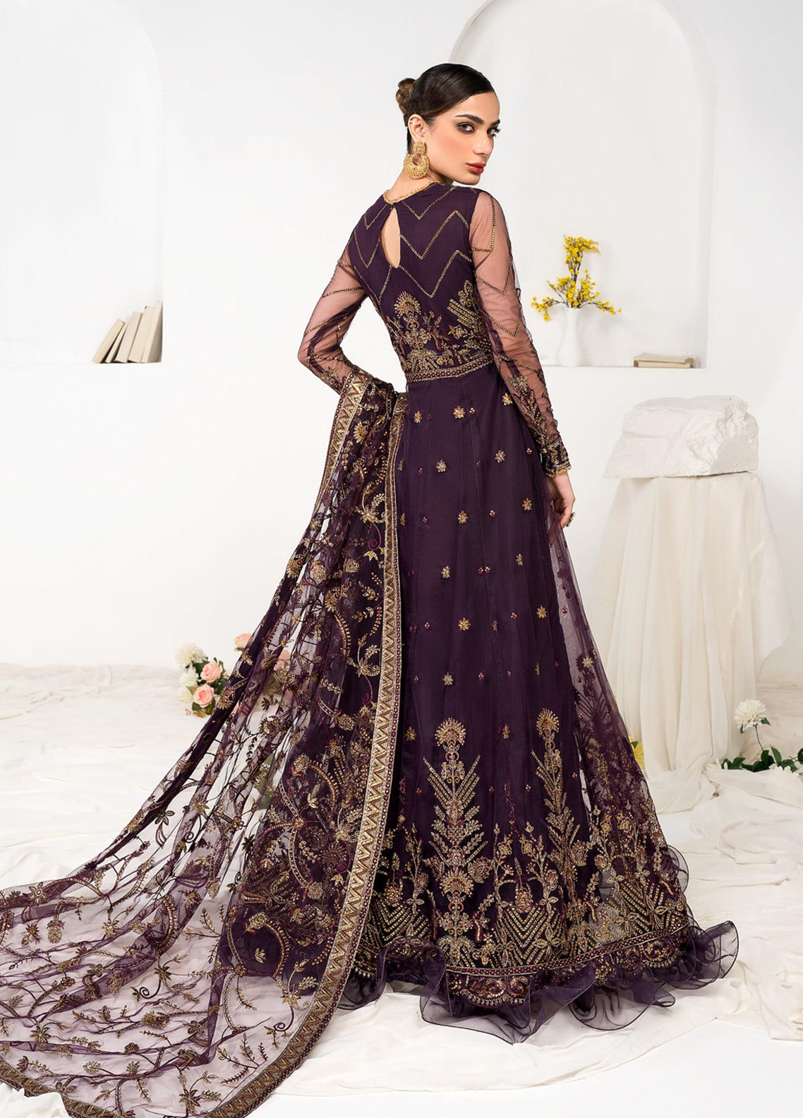 La Celeste By Zarif Embroidered Net Unstitched 3 Piece Suit - 06 La Celeste By Zarif Embroidered Net Unstitched 3 Piece Suit - 06