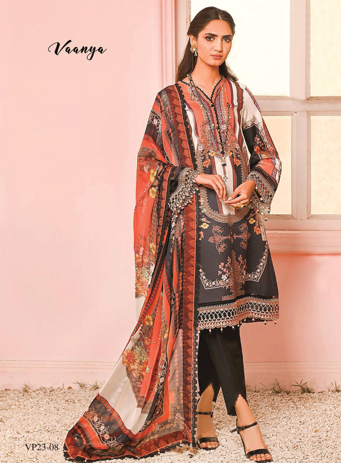 Viva Prints by Anaya Embroidered Lawn Unstitched 3 Piece Suit - AKC23VPL 08 VAANYA Viva Prints by Anaya Embroidered Lawn Unstitched 3 Piece Suit - AKC23VPL 08 VAANYA