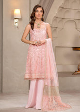 Falak By Zarif Embroidered Net Unstitched 3 Piece Suit - 04