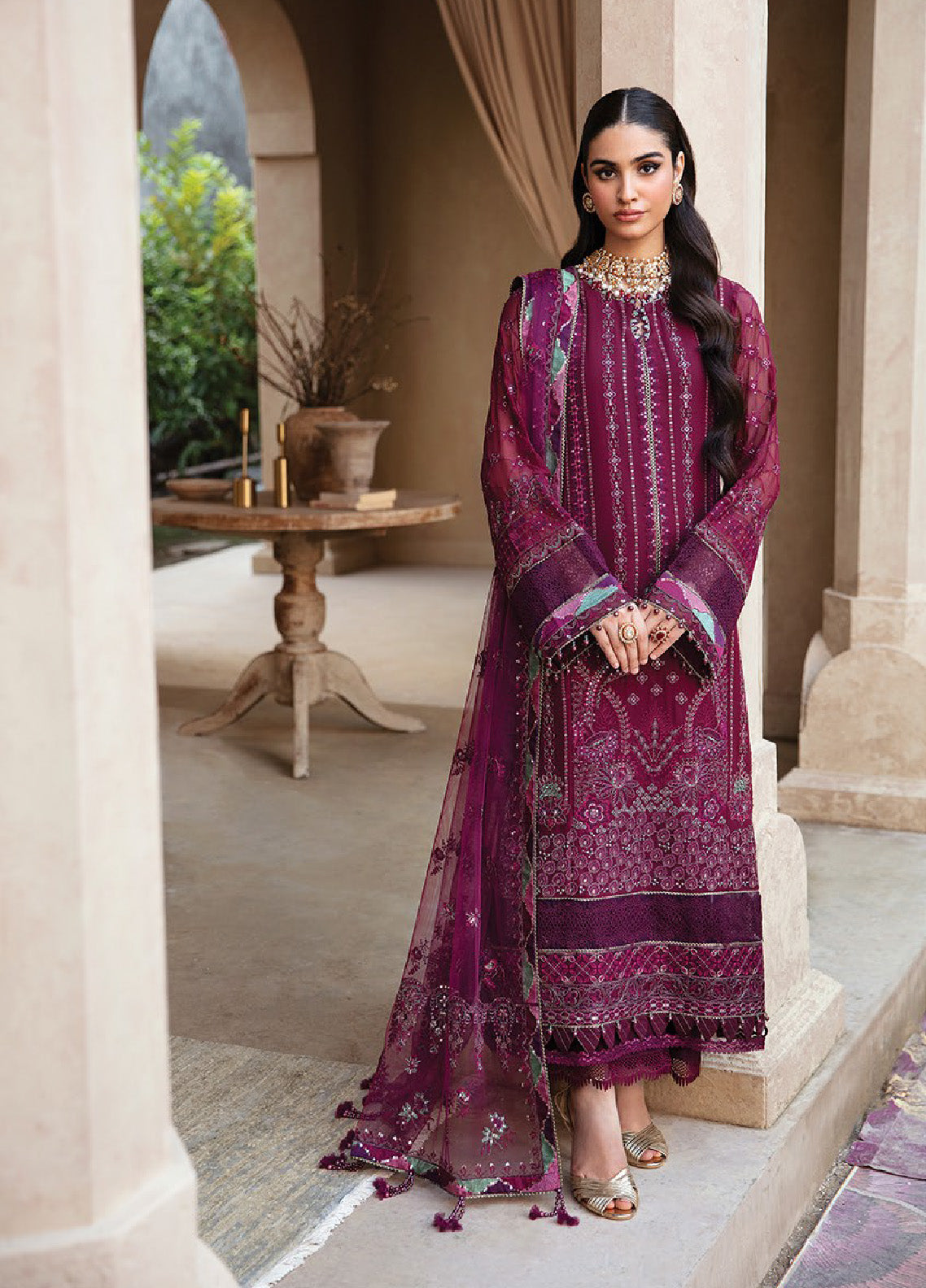 Yesfir By Xenia Formals Embroidered Chiffon Unstitched 3 Piece Suit - XF24Y 02 SHRIMAYI Yesfir By Xenia Formals Embroidered Chiffon Unstitched 3 Piece Suit - XF24Y 02 SHRIMAYI
