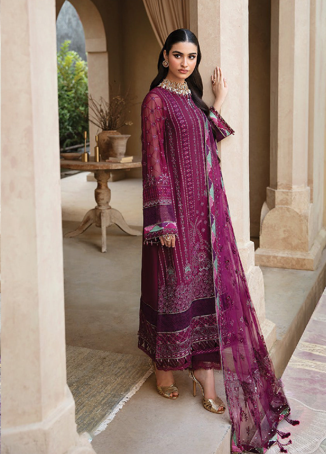 Yesfir By Xenia Formals Embroidered Chiffon Unstitched 3 Piece Suit - XF24Y 02 SHRIMAYI Yesfir By Xenia Formals Embroidered Chiffon Unstitched 3 Piece Suit - XF24Y 02 SHRIMAYI