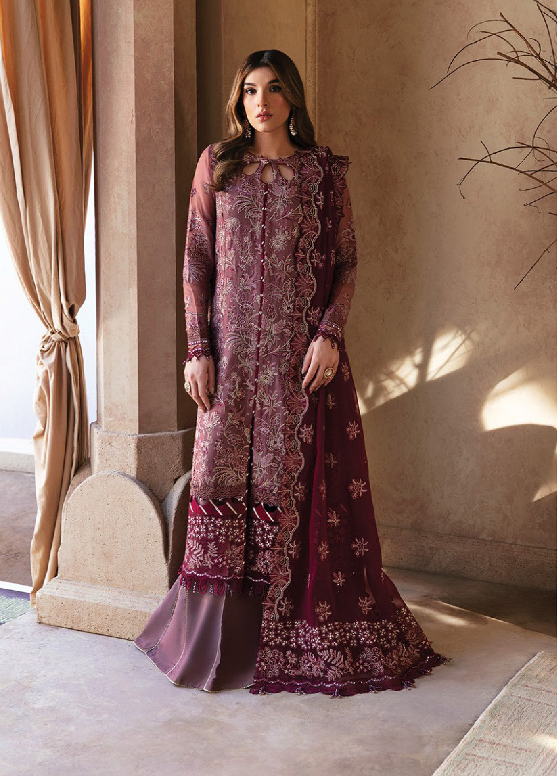 Yesfir By Xenia Formals Embroidered Chiffon Unstitched 3 Piece Suit - XF24Y 05 KAINA Yesfir By Xenia Formals Embroidered Chiffon Unstitched 3 Piece Suit - XF24Y 05 KAINA