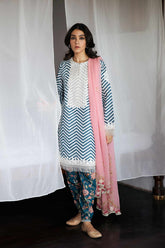 ZaraShajahan Unstitched 3 Piece D#1A