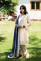 ZaraShajahan Unstitched 3 Piece D#7A