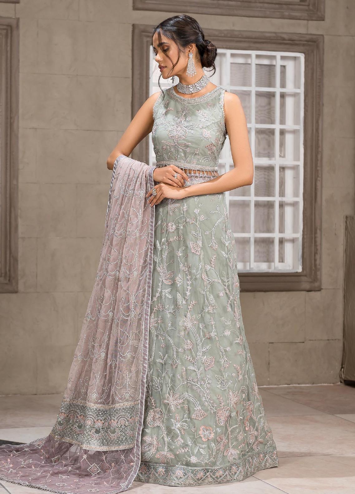 Falak By Zarif Embroidered Net Unstitched 3 Piece Suit - 01 Falak By Zarif Embroidered Net Unstitched 3 Piece Suit - 01
