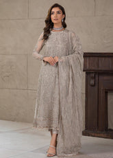 Falak By Zarif Embroidered Net Unstitched 3 Piece Suit - 03