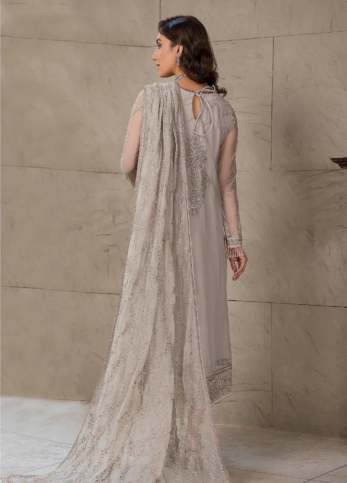 Falak By Zarif Embroidered Net Unstitched 3 Piece Suit - 03 Falak By Zarif Embroidered Net Unstitched 3 Piece Suit - 03