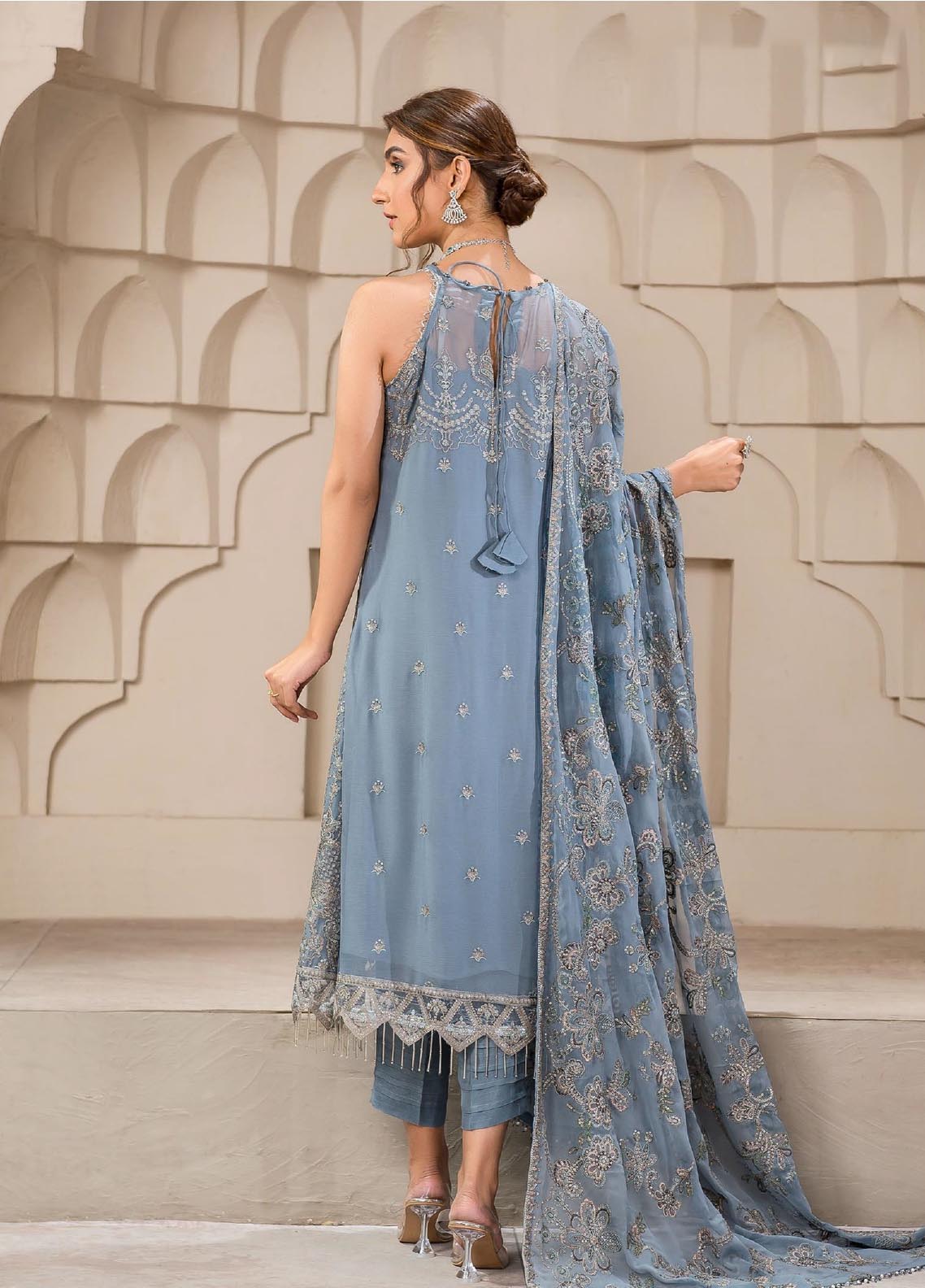 Falak By Zarif Embroidered Chiffon Unstitched 3 Piece Suit - 05 Falak By Zarif Embroidered Chiffon Unstitched 3 Piece Suit - 05