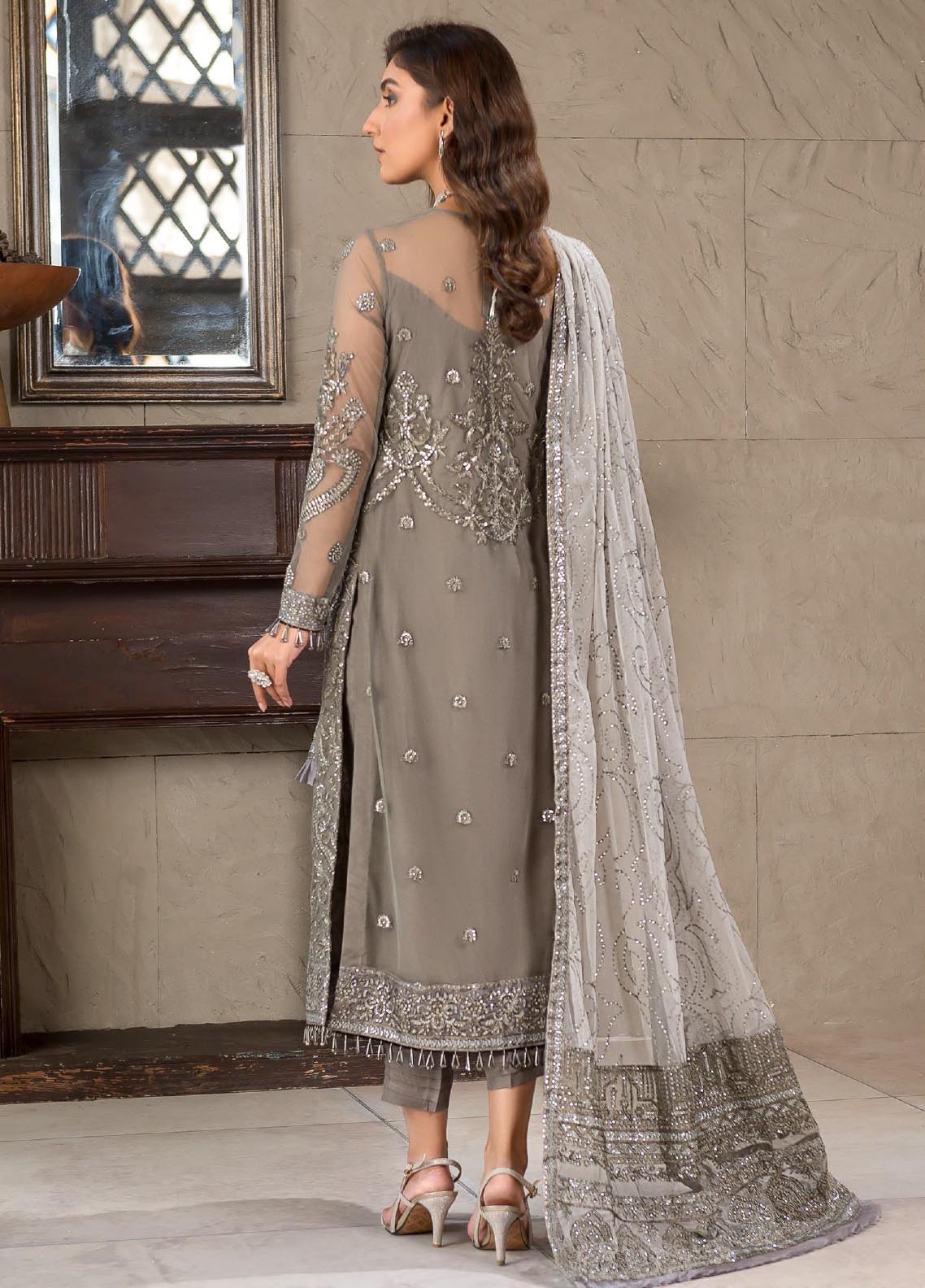 Falak By Zarif Embroidered Chiffon Unstitched 3 Piece Suit - 06 Falak By Zarif Embroidered Chiffon Unstitched 3 Piece Suit - 06