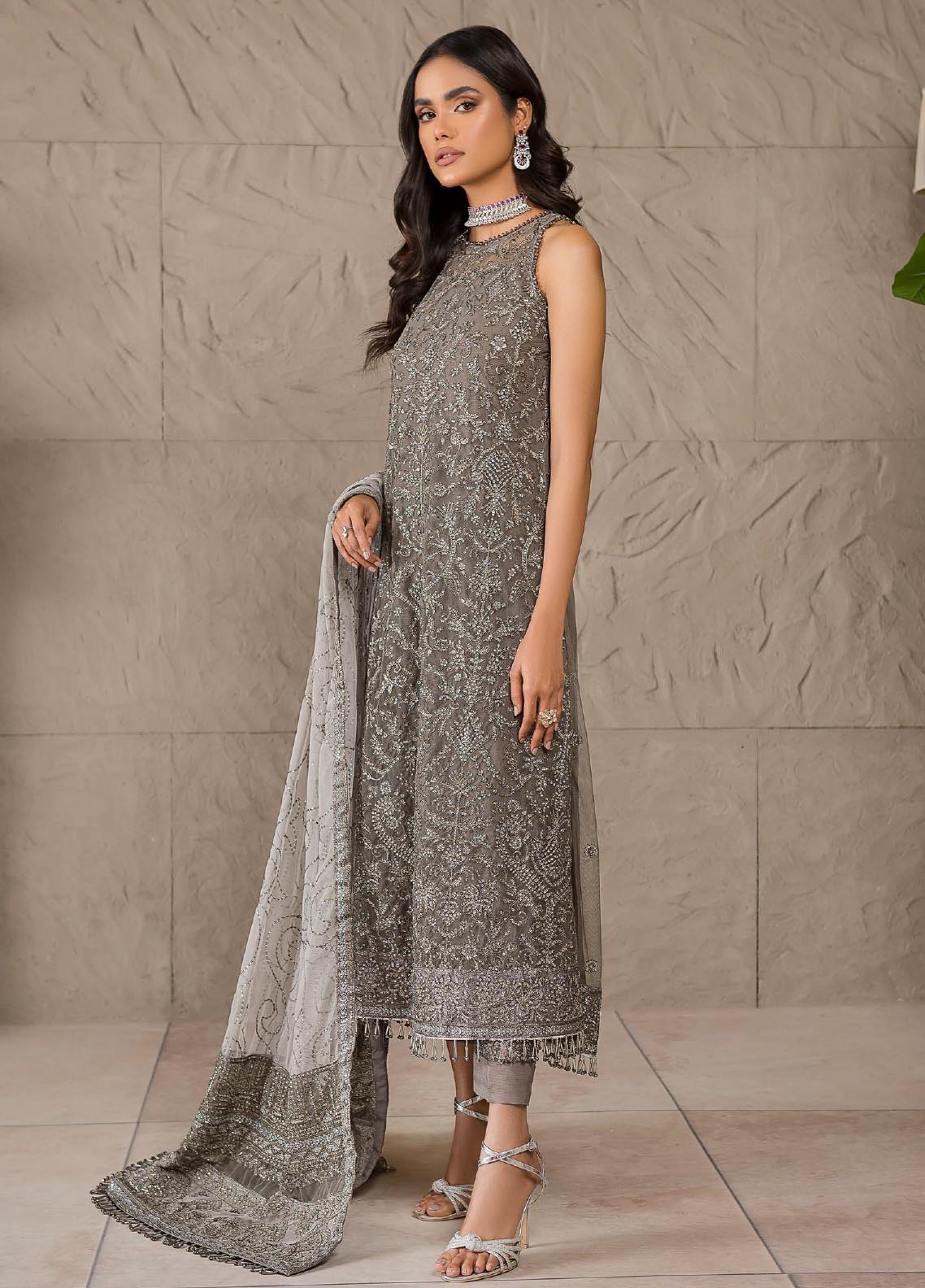 Falak By Zarif Embroidered Chiffon Unstitched 3 Piece Suit - 06 Falak By Zarif Embroidered Chiffon Unstitched 3 Piece Suit - 06