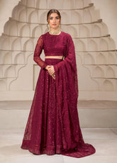 Falak By Zarif Embroidered Chiffon Unstitched 3 Piece Suit - 07