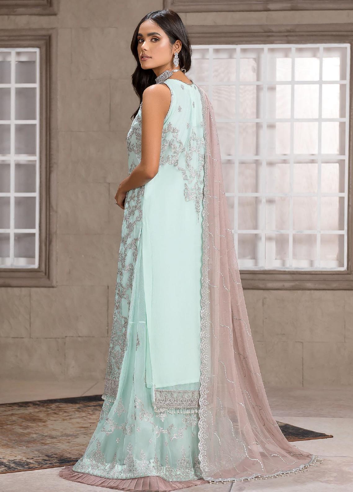 Falak By Zarif Embroidered Net Unstitched 3 Piece Suit - 08 Falak By Zarif Embroidered Net Unstitched 3 Piece Suit - 08