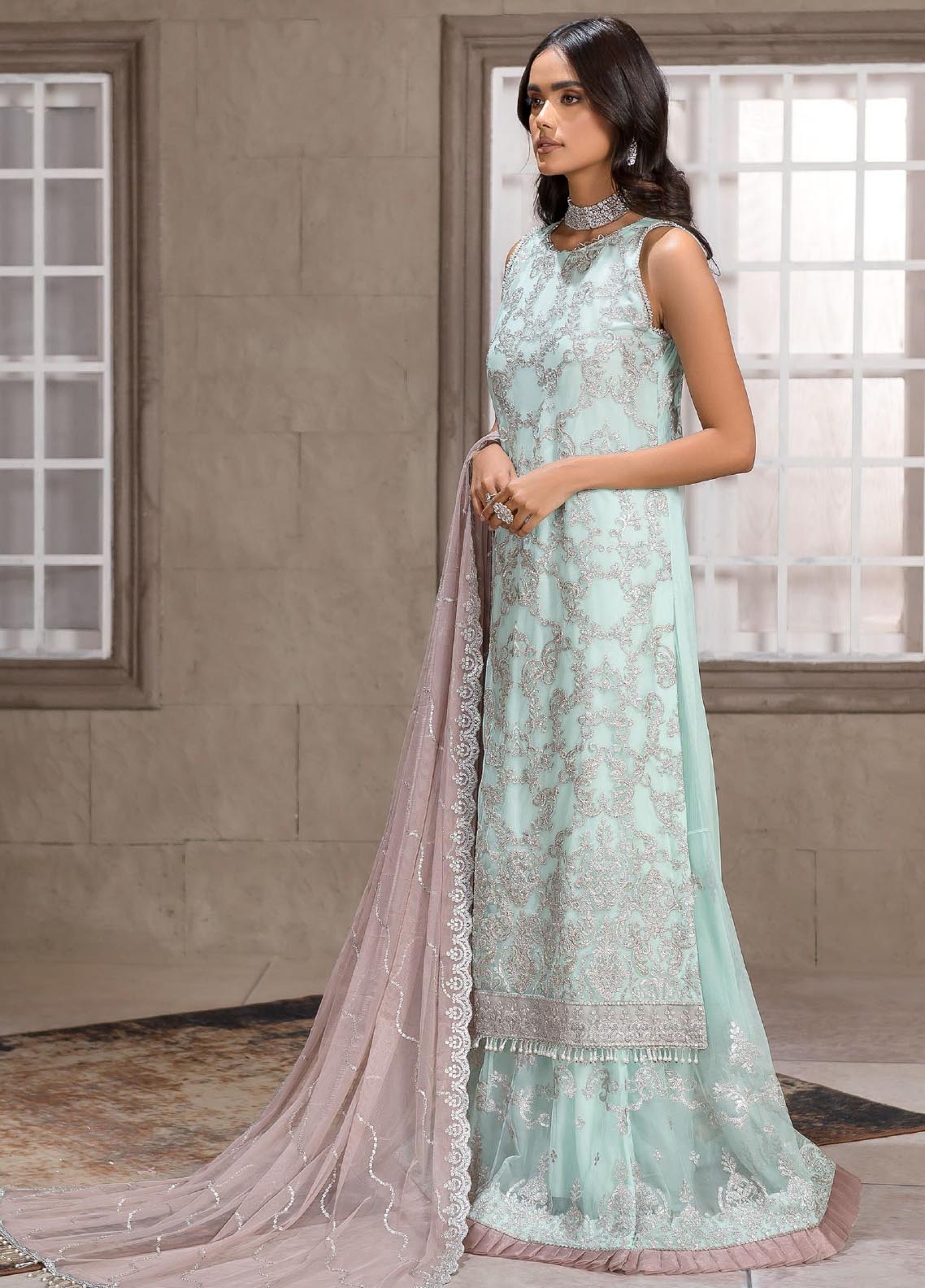 Falak By Zarif Embroidered Net Unstitched 3 Piece Suit - 08 Falak By Zarif Embroidered Net Unstitched 3 Piece Suit - 08