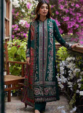 Zaha By Khadijah Shah Embroidered Slub Khaddar Unstitched 3 Piece Suit - ZH23W 14 ARSIN