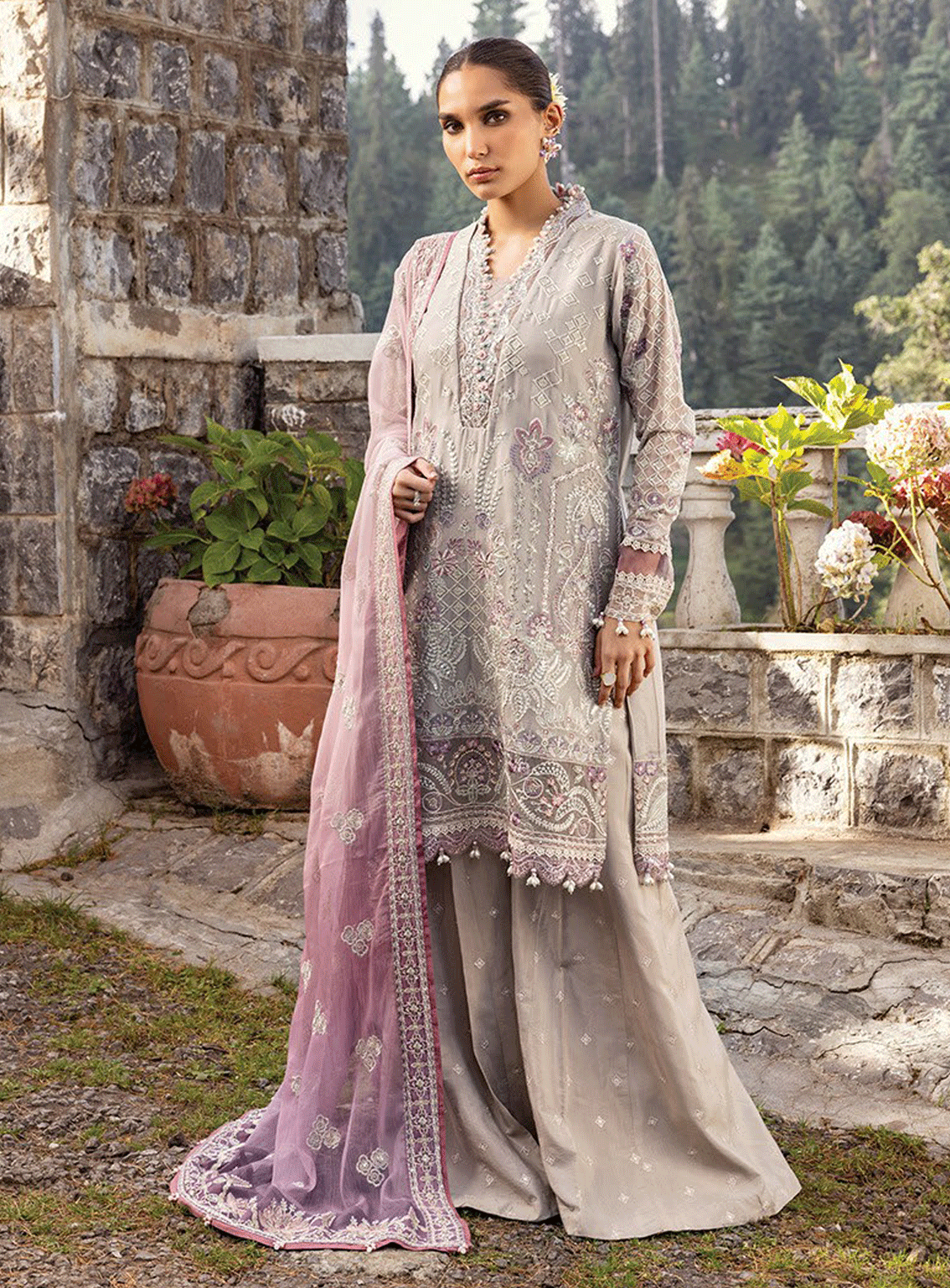 Zahra By Xenia Formals Embroidered Chiffon Unstitched 3 Piece Suit - XF23ZL 09 TAIF Zahra By Xenia Formals Embroidered Chiffon Unstitched 3 Piece Suit - XF23ZL 09 TAIF