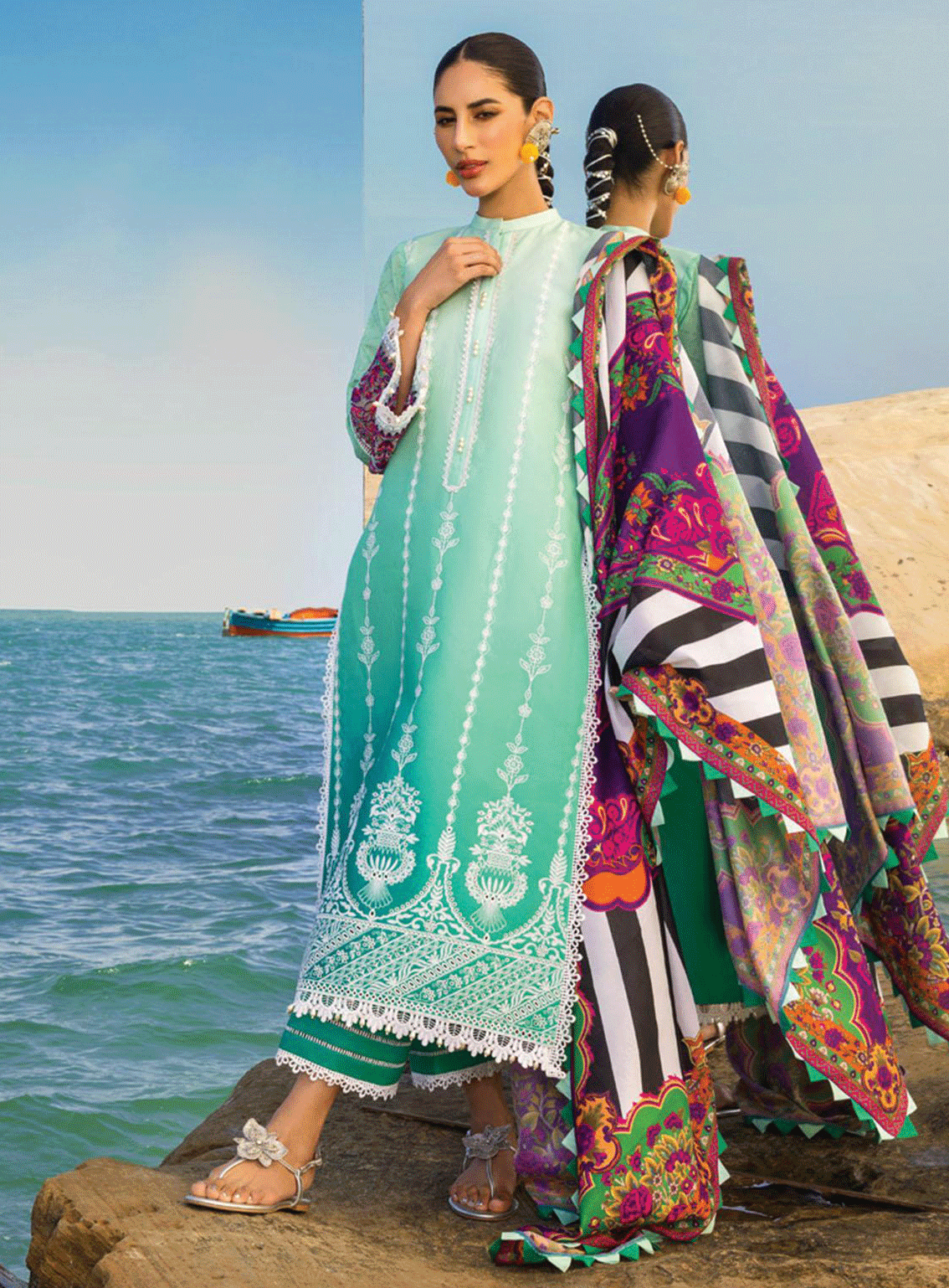 Zainab Chottani Embroidered Lawn Unstitched 3 Piece Suit - ZC23CL 6B SHANZEY Zainab Chottani Embroidered Lawn Unstitched 3 Piece Suit - ZC23CL 6B SHANZEY