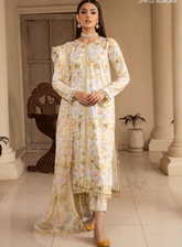 Zarif Printed Georgette Silk Unstitched 3 Piece Suit - ZF23GS ZPR-02 AURORA
