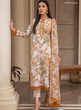 Zarif Printed Georgette Silk Unstitched 3 Piece Suit - ZF23GS ZPR-05 ELLIE