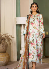 Zarif Printed Silk Unstitched 3 Piece Suit - ZF24PS ZSP 02 AQUA