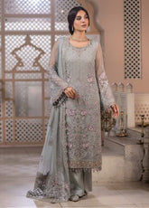 Zarsha By Fashion City Luxury Chiffon Unstitched 3 Piece Suit - FC24Z LCZ-301 HEAVENLY HUES