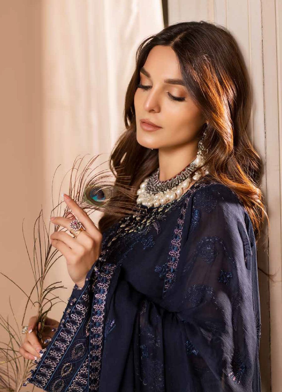 Zarsha By Fashion City Luxury Chiffon Unstitched 3 Piece Suit - FC24Z LCZ-302 MIDNIGHT ELEGANCY Zarsha By Fashion City Luxury Chiffon Unstitched 3 Piece Suit - FC24Z LCZ-302 MIDNIGHT ELEGANCY