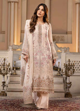 Zarsha By Fashion City Luxury Chiffon Unstitched 3 Piece Suit - FC24Z LCZ-303 RADIANT ROSE