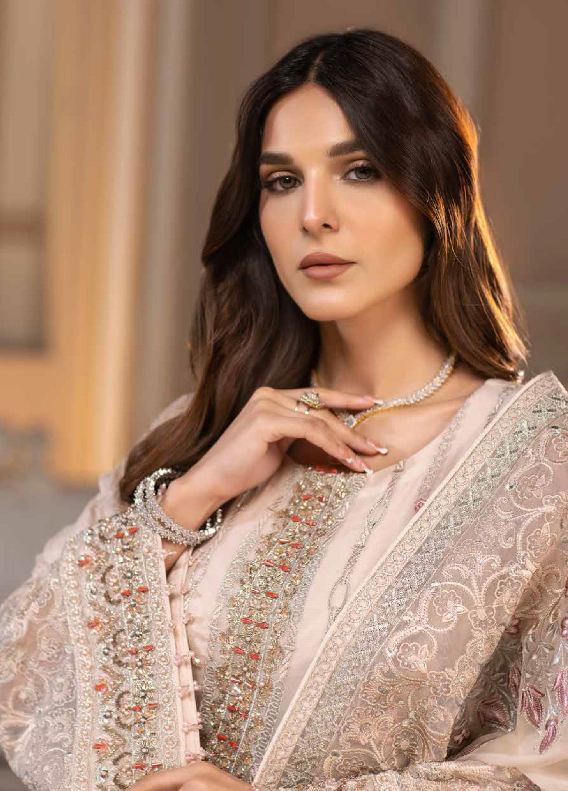 Zarsha By Fashion City Luxury Chiffon Unstitched 3 Piece Suit - FC24Z LCZ-303 RADIANT ROSE Zarsha By Fashion City Luxury Chiffon Unstitched 3 Piece Suit - FC24Z LCZ-303 RADIANT ROSE
