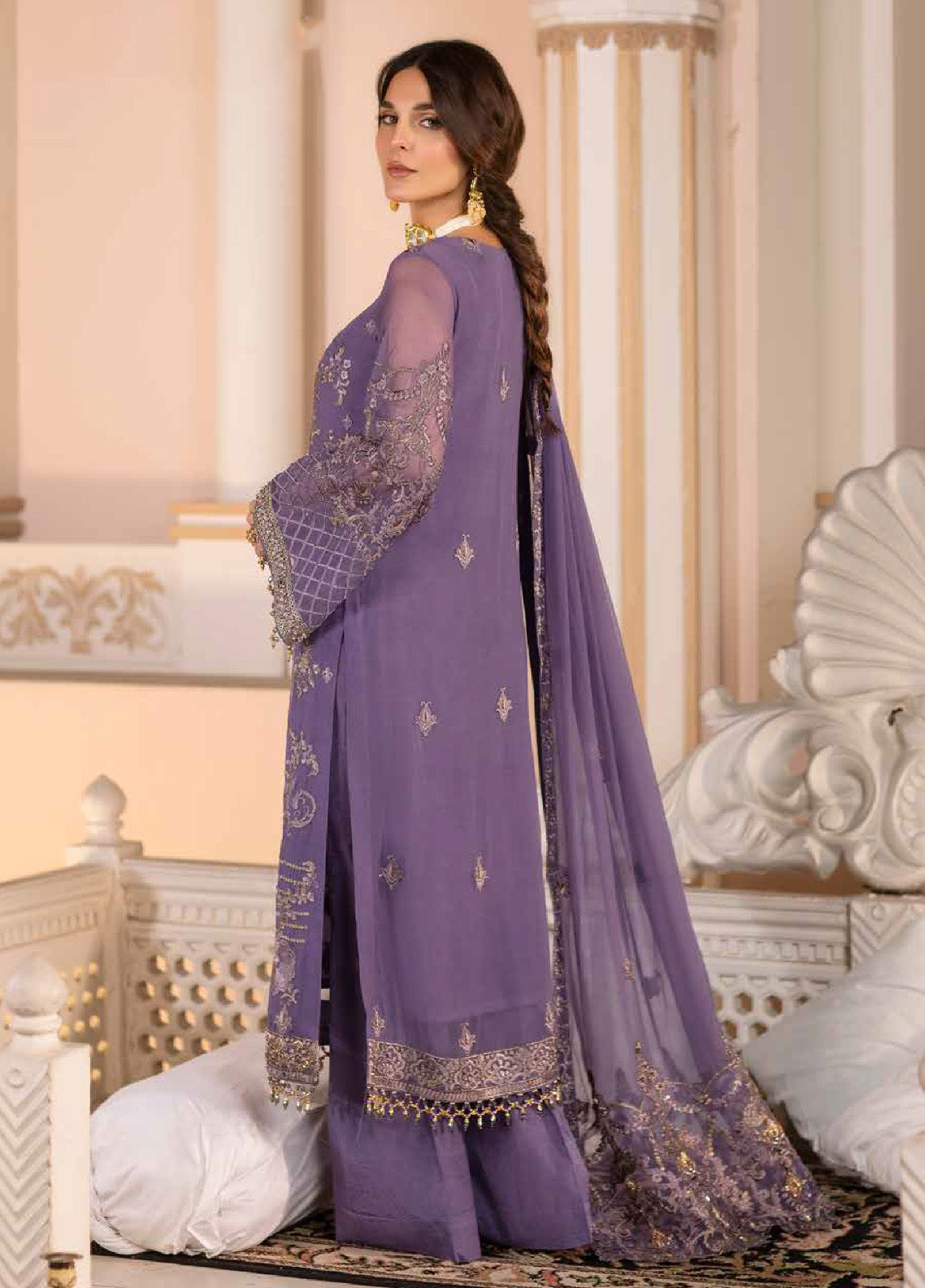 Zarsha By Fashion City Luxury Chiffon Unstitched 3 Piece Suit - FC24Z LCZ-304 SUNSET SERAPE Zarsha By Fashion City Luxury Chiffon Unstitched 3 Piece Suit - FC24Z LCZ-304 SUNSET SERAPE