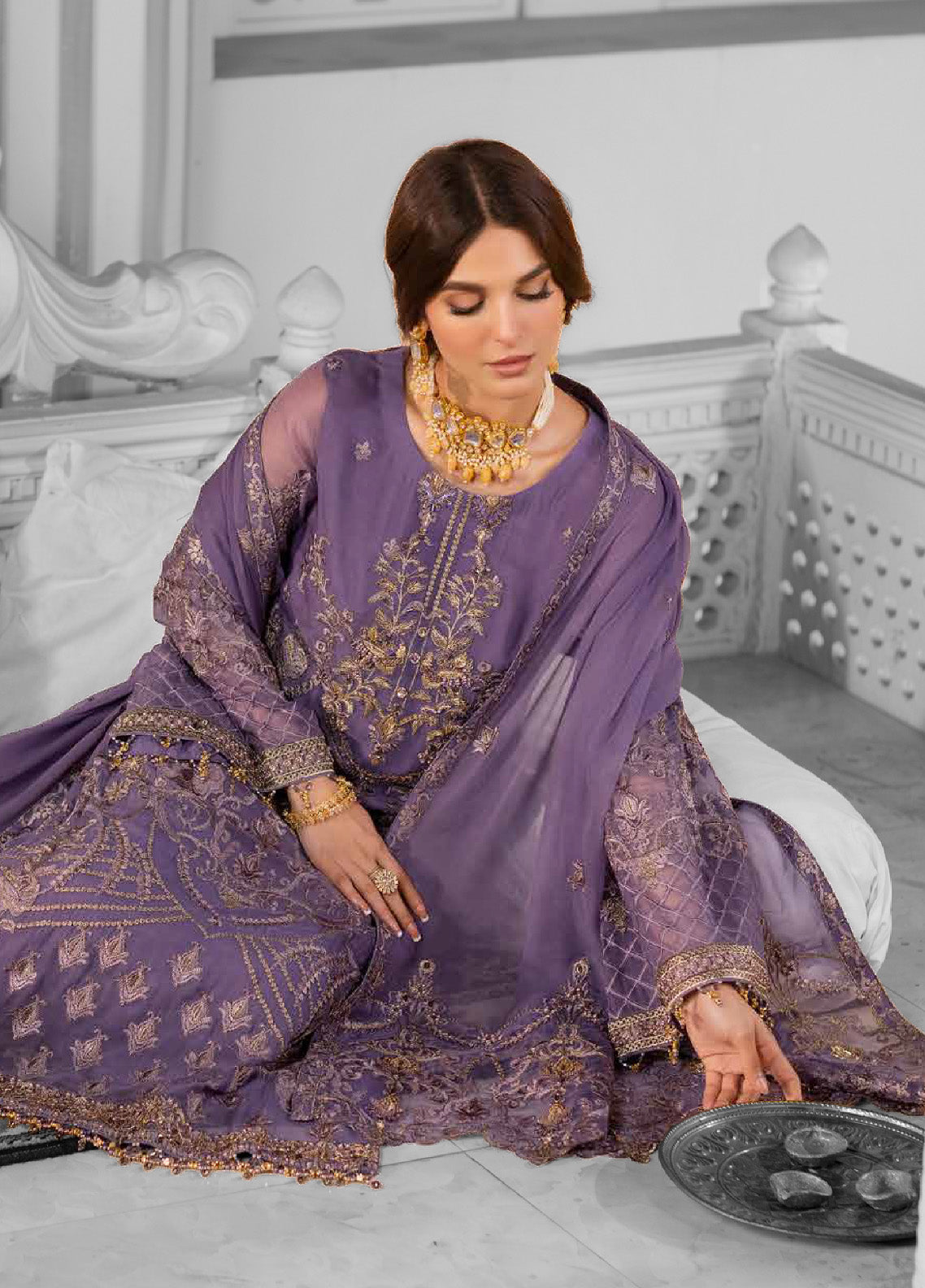 Zarsha By Fashion City Luxury Chiffon Unstitched 3 Piece Suit - FC24Z LCZ-304 SUNSET SERAPE Zarsha By Fashion City Luxury Chiffon Unstitched 3 Piece Suit - FC24Z LCZ-304 SUNSET SERAPE