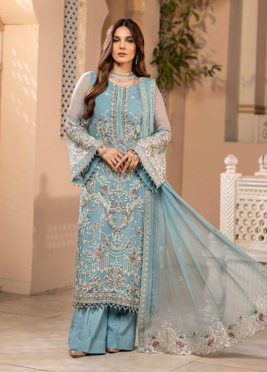 Zarsha By Fashion City Luxury Chiffon Unstitched 3 Piece Suit - FC24Z LCZ-306 MYSTIC MEADOW Zarsha By Fashion City Luxury Chiffon Unstitched 3 Piece Suit - FC24Z LCZ-306 MYSTIC MEADOW