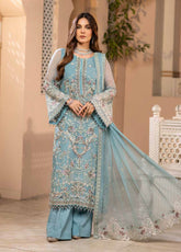 Zarsha By Fashion City Luxury Chiffon Unstitched 3 Piece Suit - FC24Z LCZ-306 MYSTIC MEADOW
