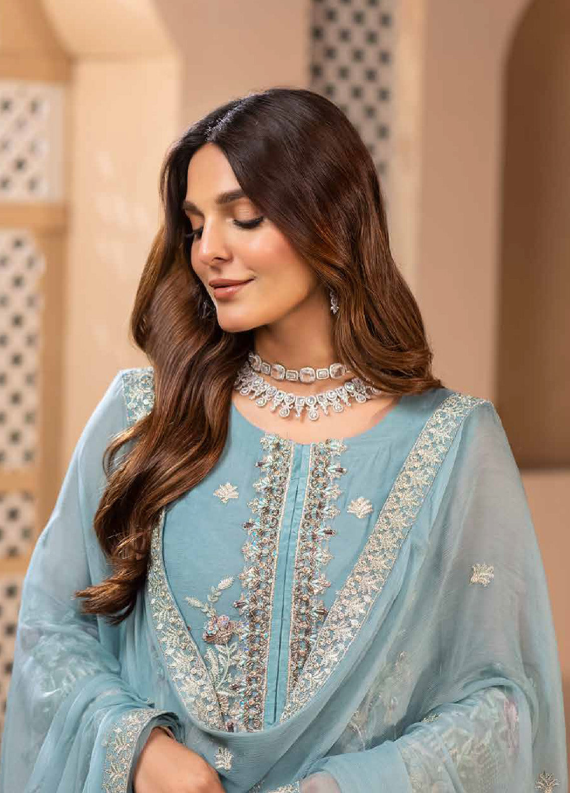 Zarsha By Fashion City Luxury Chiffon Unstitched 3 Piece Suit - FC24Z LCZ-306 MYSTIC MEADOW Zarsha By Fashion City Luxury Chiffon Unstitched 3 Piece Suit - FC24Z LCZ-306 MYSTIC MEADOW